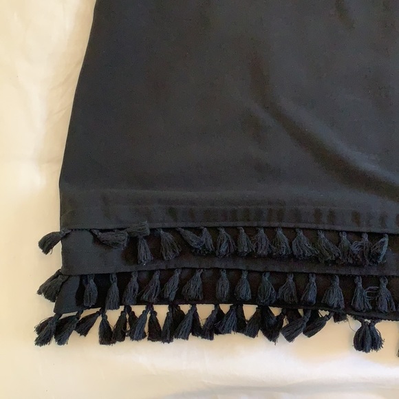 Zara Black Mini Dress with Pom Poms Tassle - Picture 4 of 6
